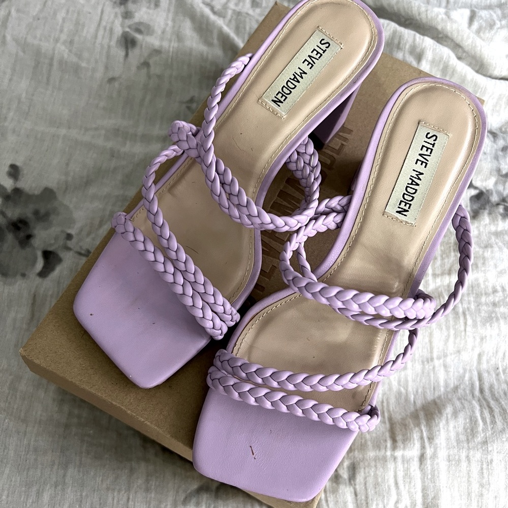 Steve Madden braided lace heels